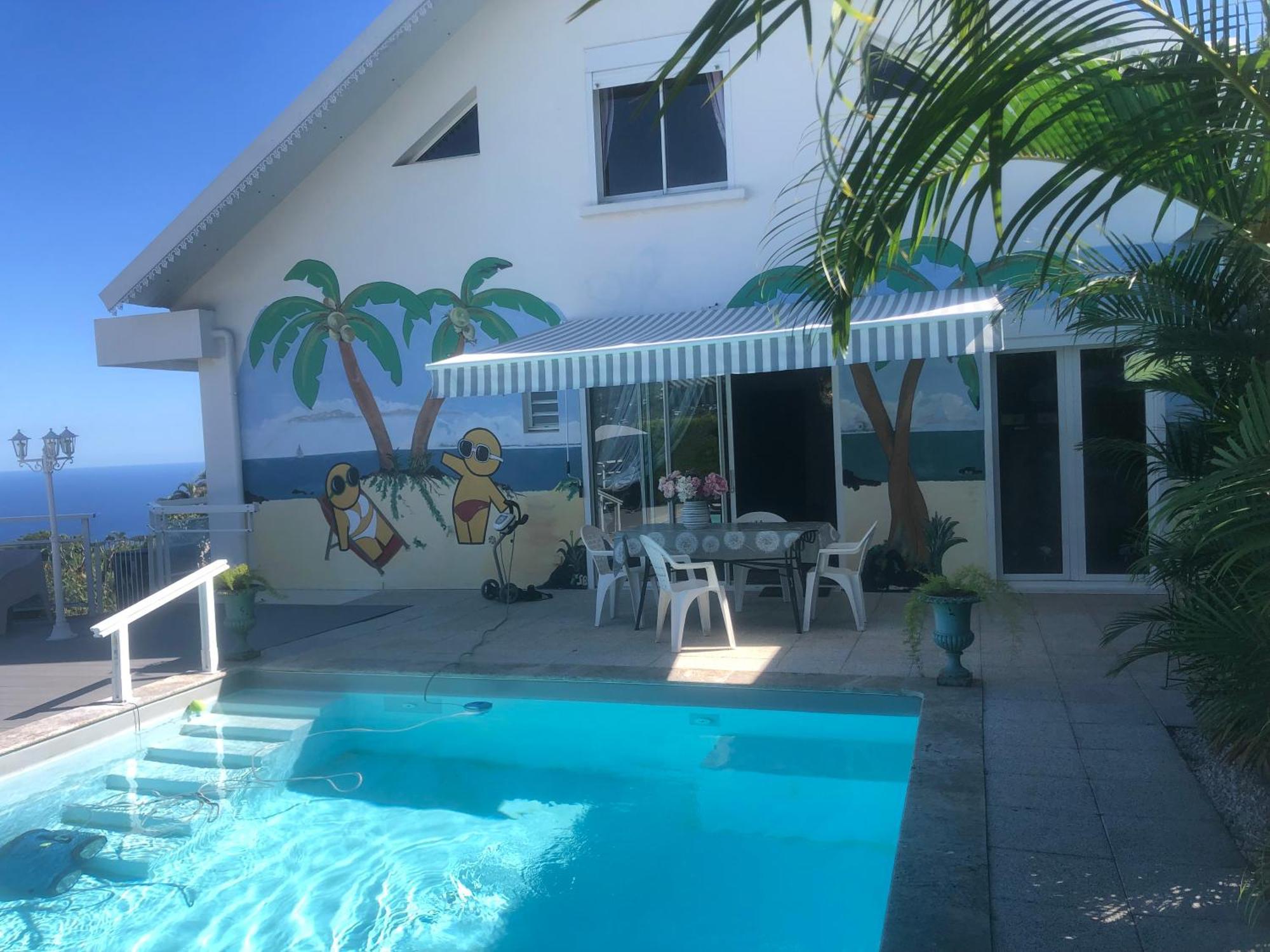 St Leu -Villa D'Artiste, Superbe Vue Mer, Piscine Chauffee سان لوي المظهر الخارجي الصورة